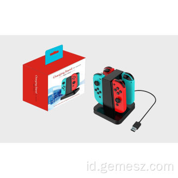 Dock Pengisi Daya 4 in1 portabel untuk Nintendo Switch